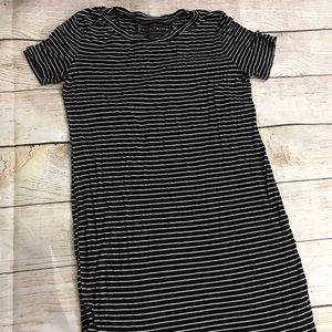 Black and White Stripped TShirt Dress
